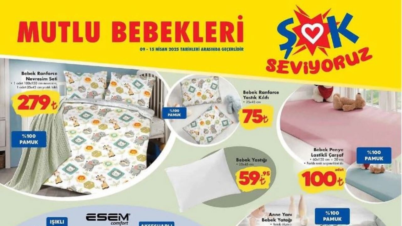 ŞOK Marketlerinde 9-15 Nisan 2025 tarihleri arasında geçerli indirimler ve fırsatlar