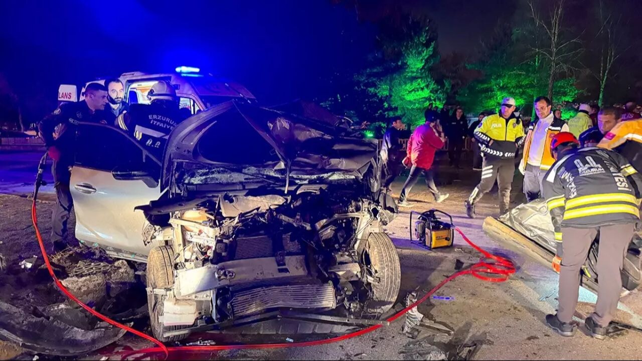 Erzurum'da trafik faciası