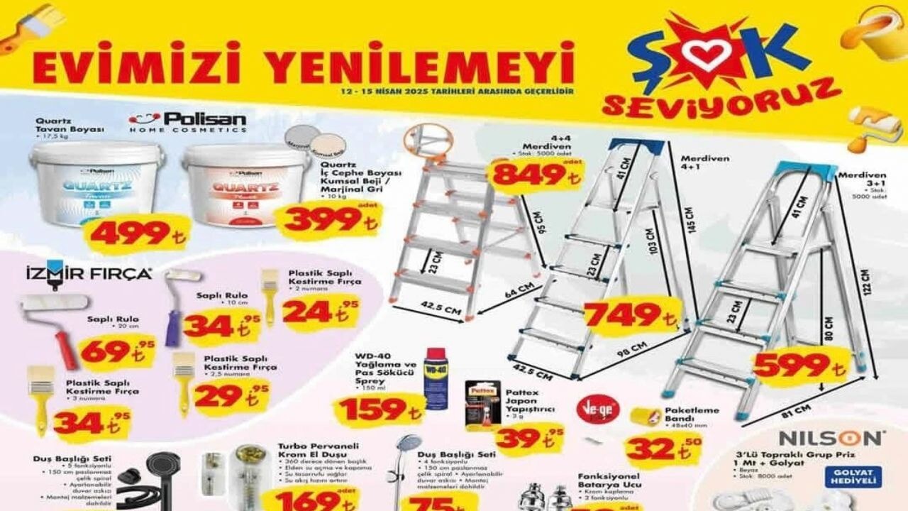 ŞOK Market 12 Nisan 2025 Aktüel Ürünler Kataloğu yayında! Hafta sonu indirimleri başladı