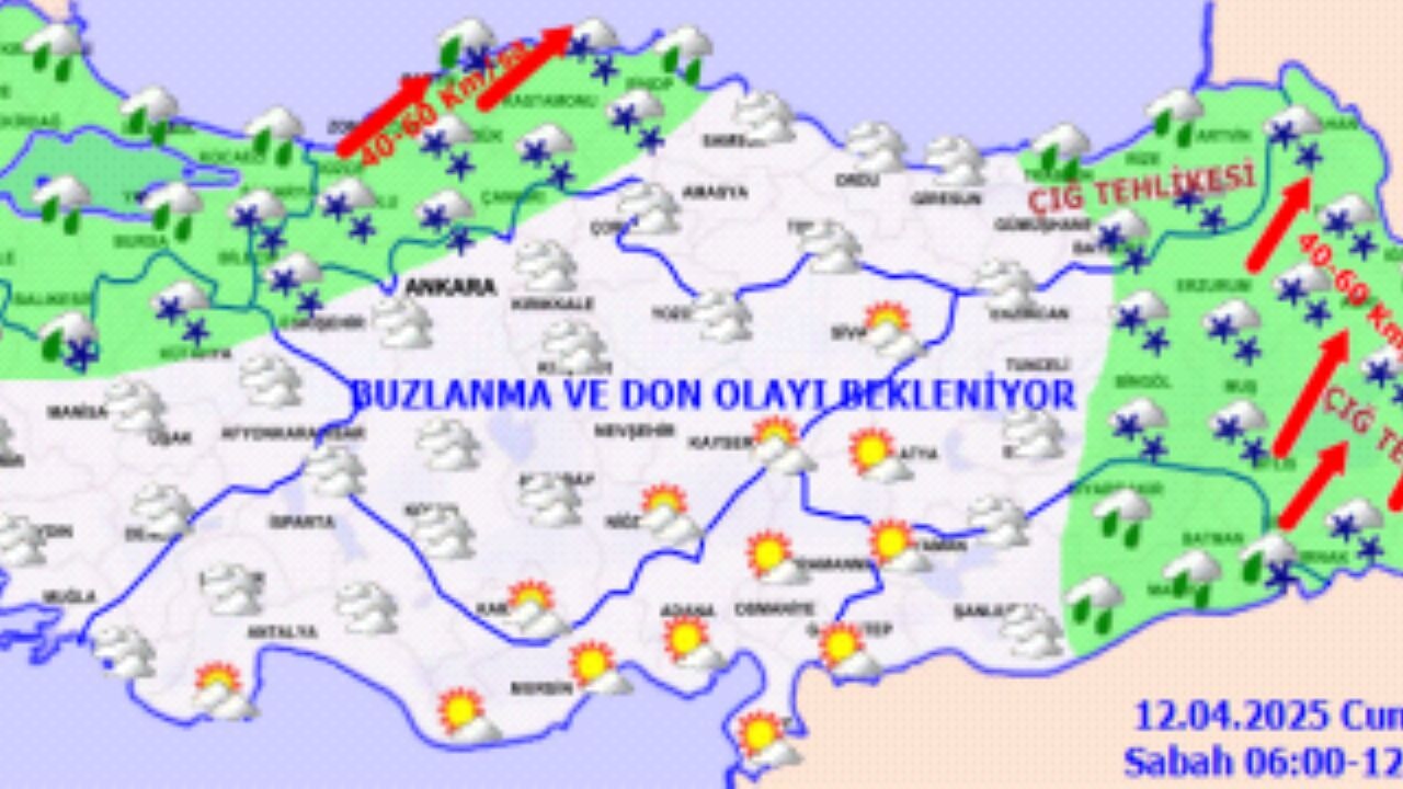 Hava durumu12 Nisan 2025
