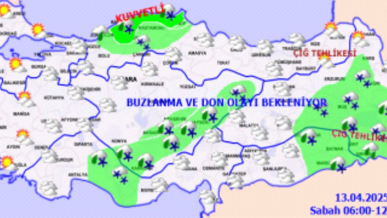 Hava durumu 13 Nisan 2025