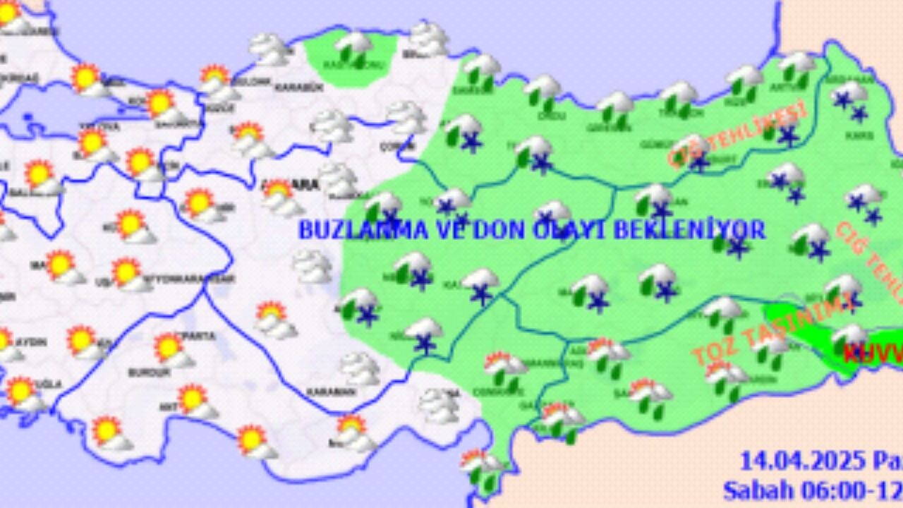 Hava durumu 14 Nisan 2025
