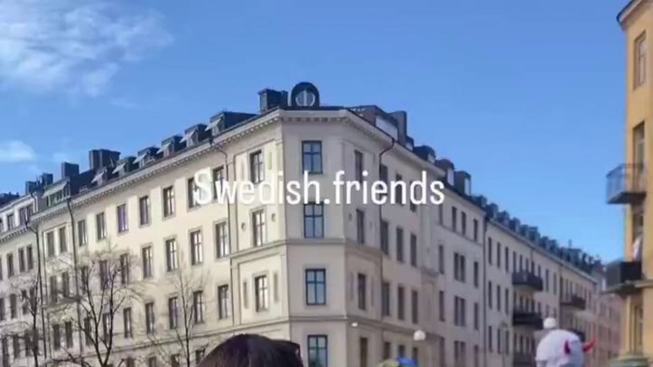 Gazze için sokakta tiyatro! Stockholm'de protesto gösterisi