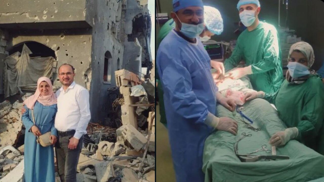 Erdoğan talimat verdi; yeni evli Türk doktor ile Filistinli hemşire Türkiye'ye getirildi