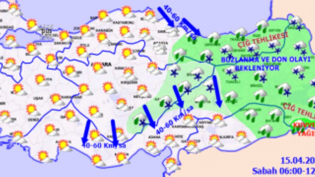 Hava durumu 15Nisan 2025