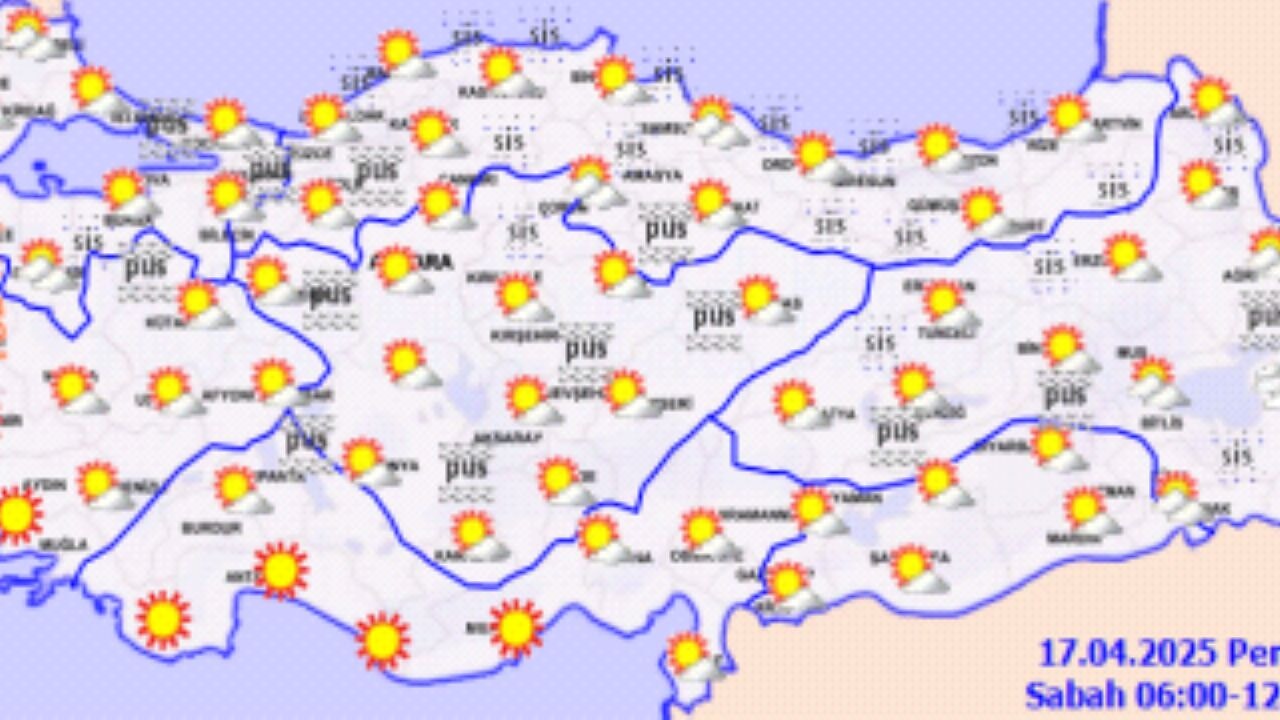 Hava durumu 17 Nisan 2025