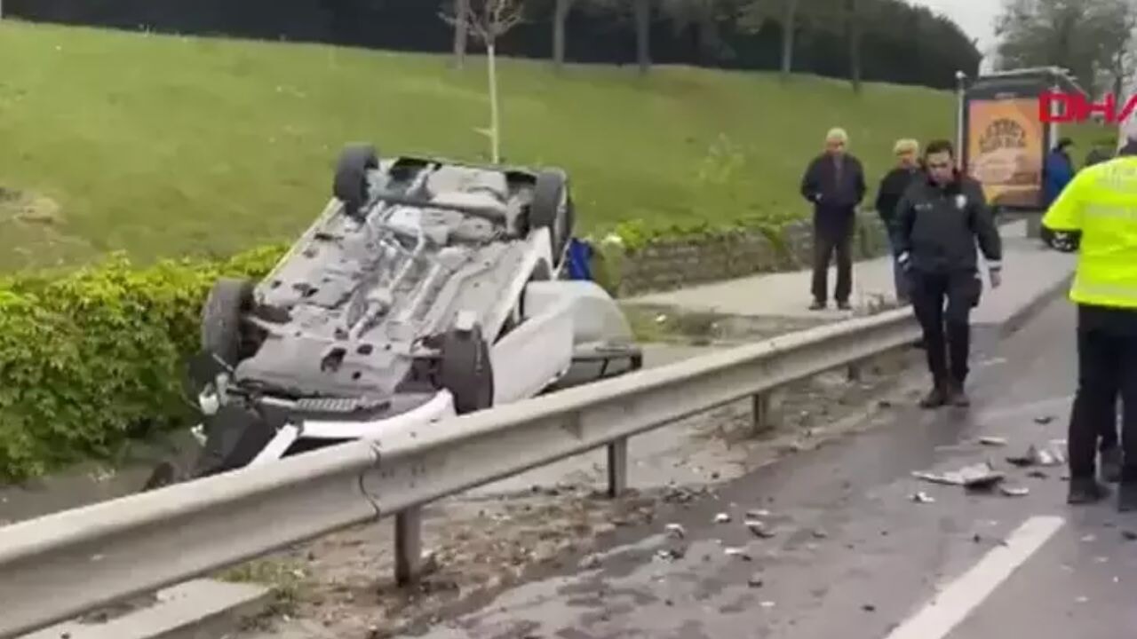 Bakırköy Sefaköy D-100 yan yolda zincirleme kaza