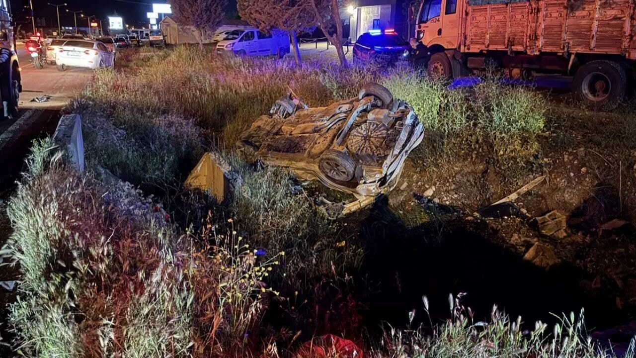 Kahramanmaraş'ta takla atan otomobilde feci son