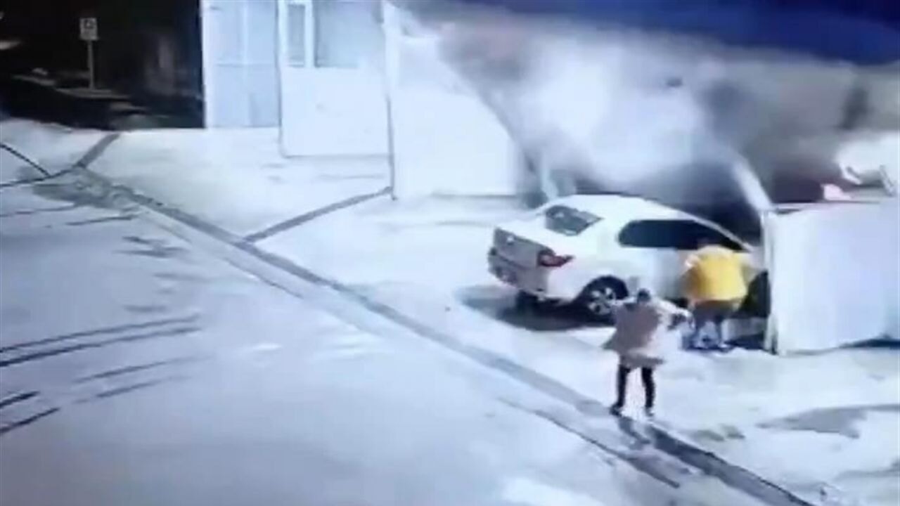 Samsun'daki heyelanın ilk görüntüleri ortaya çıktı; Davutoğlu'ndan tepki