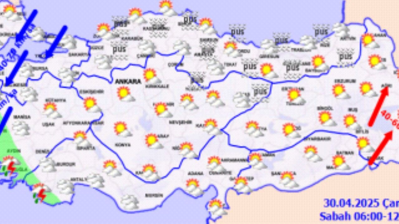 Hava durumu 30 Nisan 2025