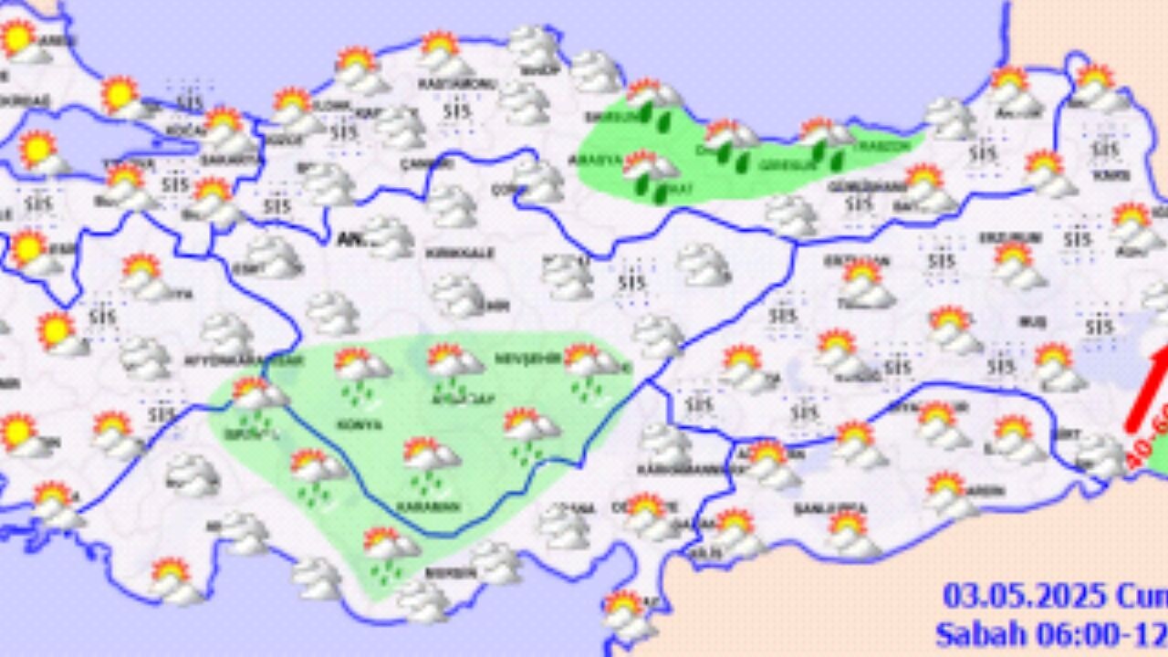 Hava durumu 3 Mayıs 2025