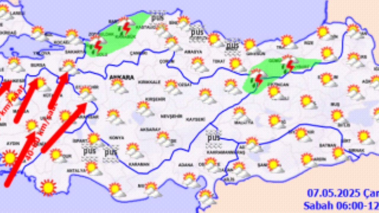 Hava durumu 7 Mayıs 2025
