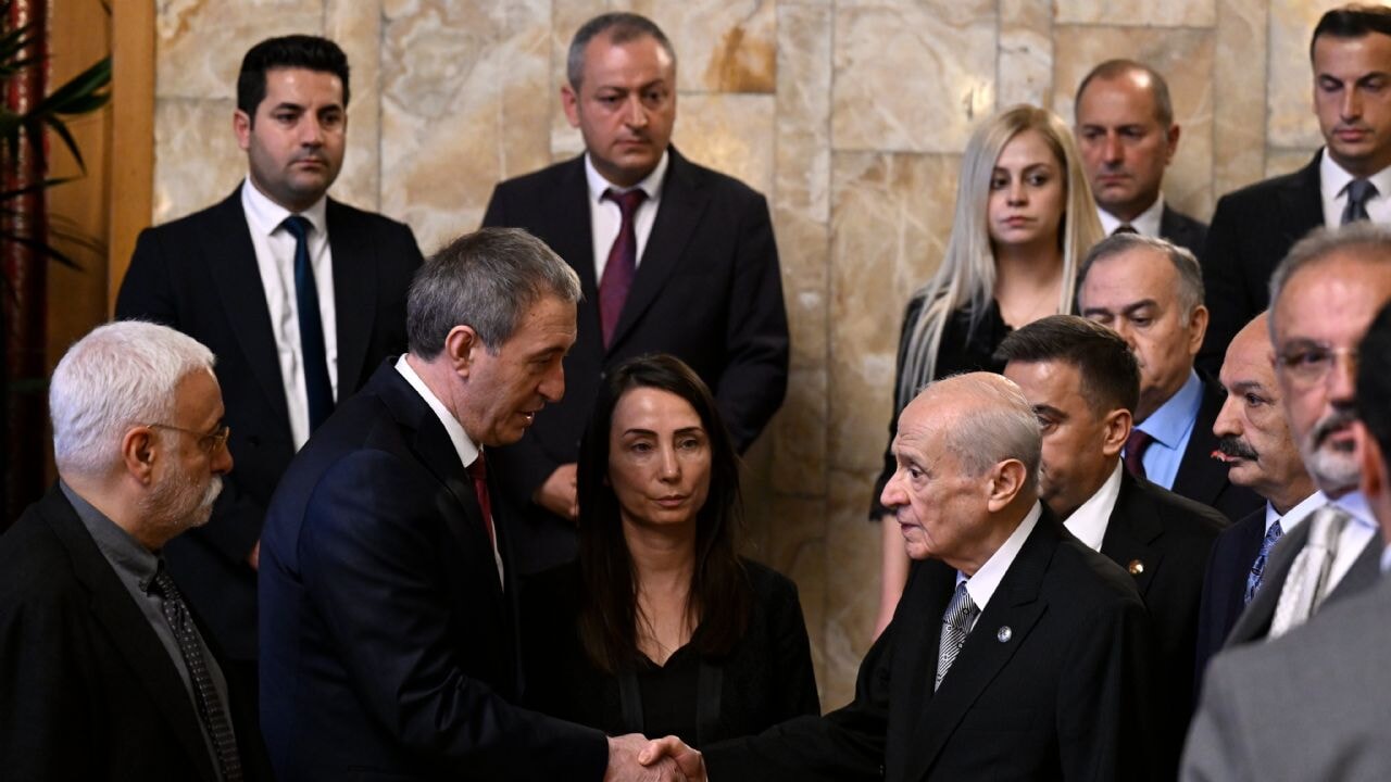Bahçeli'nin DEM Parti'ye taziye ziyaretinden görüntüler