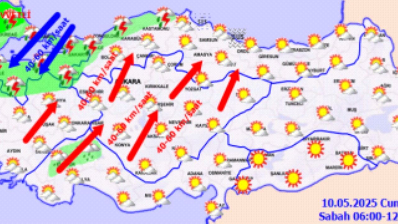 Hava durumu 10 Mayıs 2025