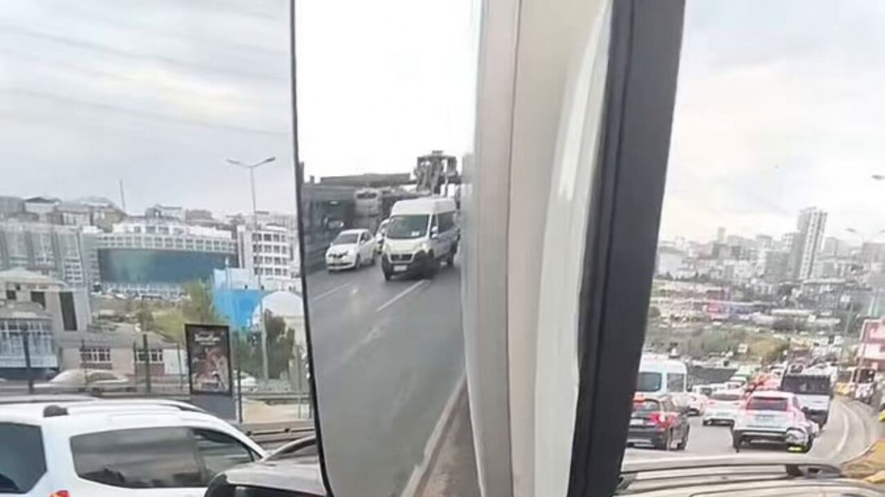 Kaynak yaparak öne geçti, TIR şoförüne ölümle tehdit savurdu