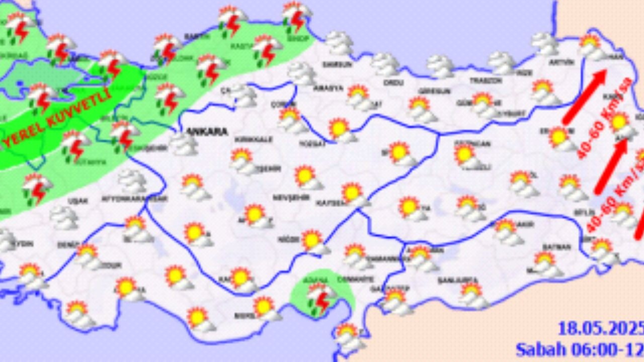 Hava durumu 18 Mayıs 2025