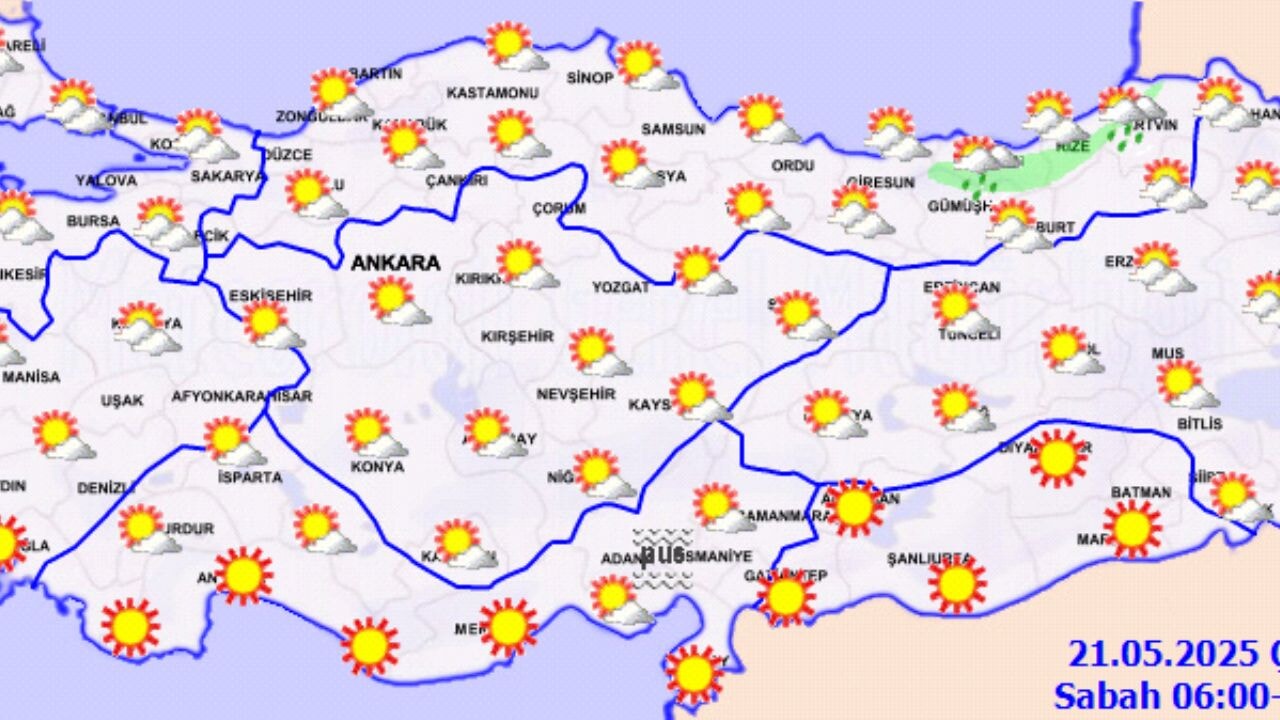 Hava durumu 21 Mayıs2025