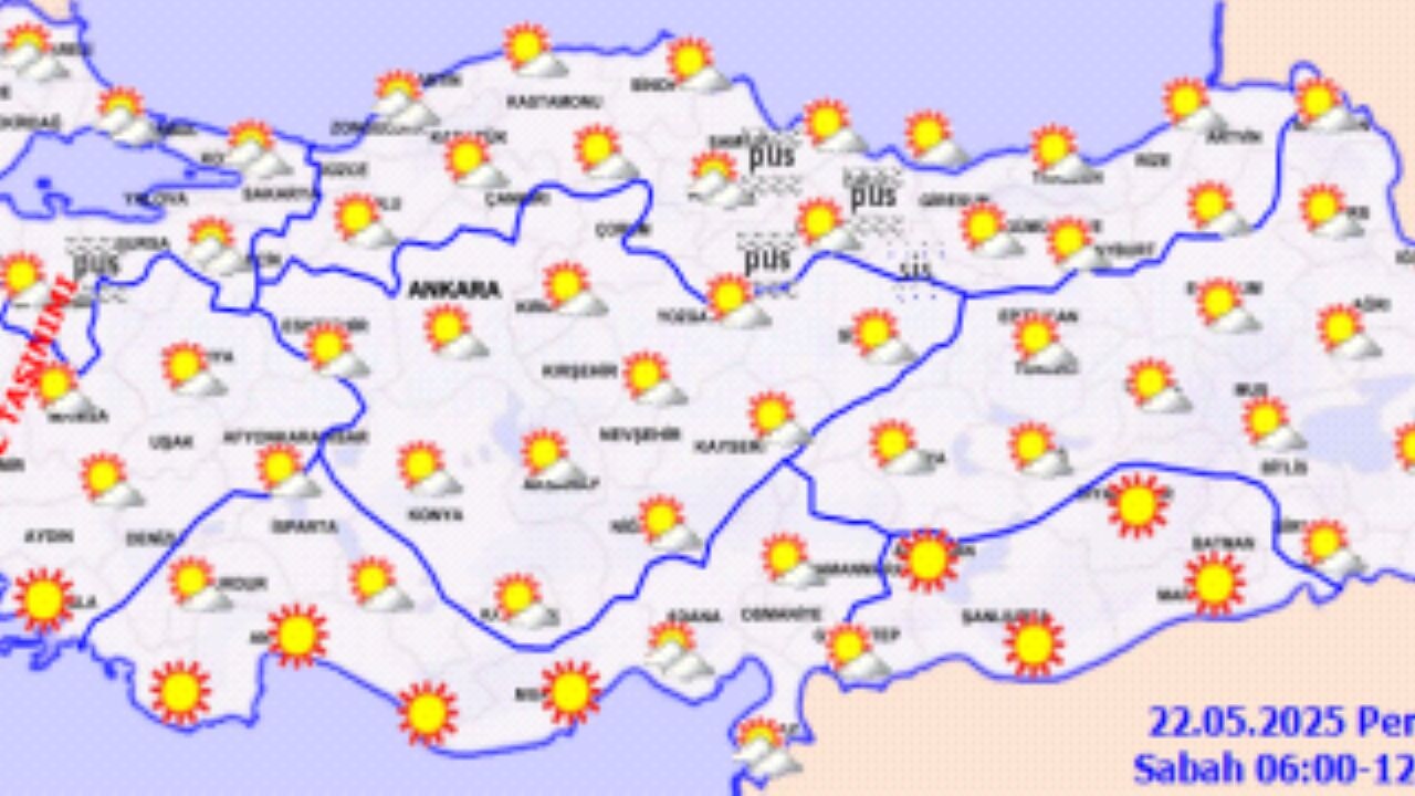 Hava durumu 22 Mayıs 2025