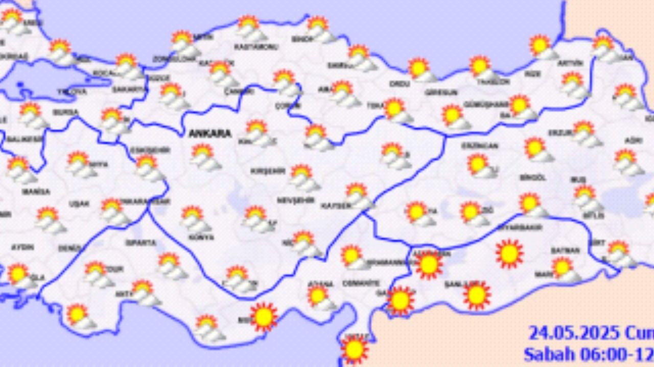 Hava durumu 24 Mayıs 2025