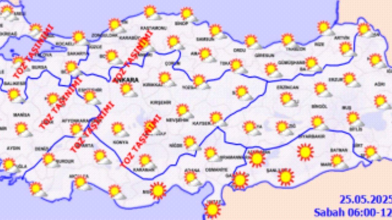 Hava durumu 25 Mayıs 2025