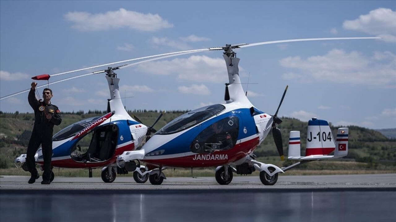 Jandarmanın havadaki yardımcısı 'milli gözlerle' görüyor