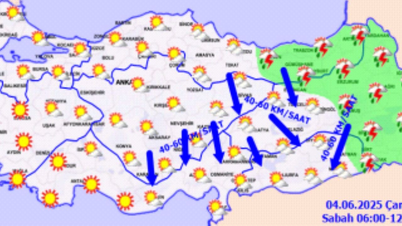Hava durumu 4 Haziran  2025