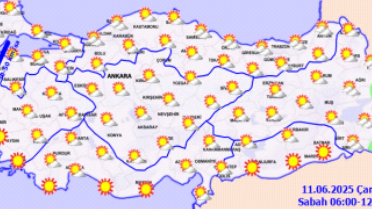 Hava durumu 11 Haziran 2025