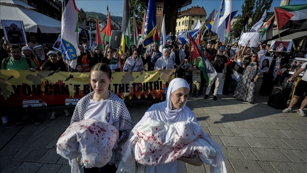 Bosna Hersek'te Gazze eylemi