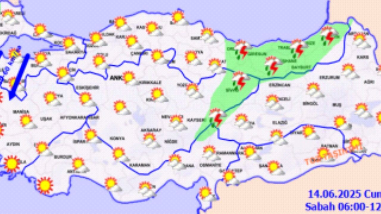 Hava durumu 14 Haziran 2025