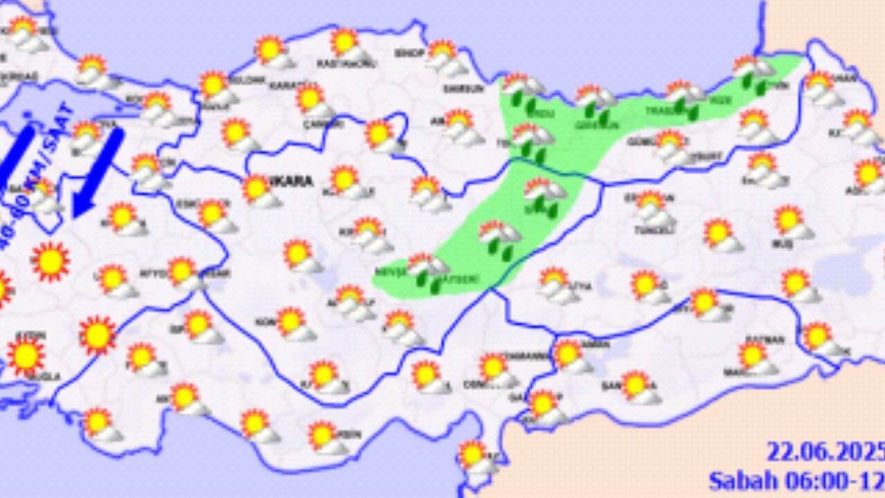 Yurt genelinde hava durumu 24 Haziran 2025