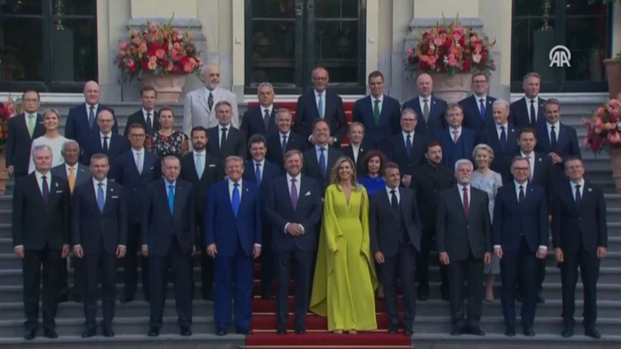 Cumhurbaşkanı Erdoğan, Hollanda Kralı Alexander'ın NATO liderleri onuruna verdiği yemeğe katıldı