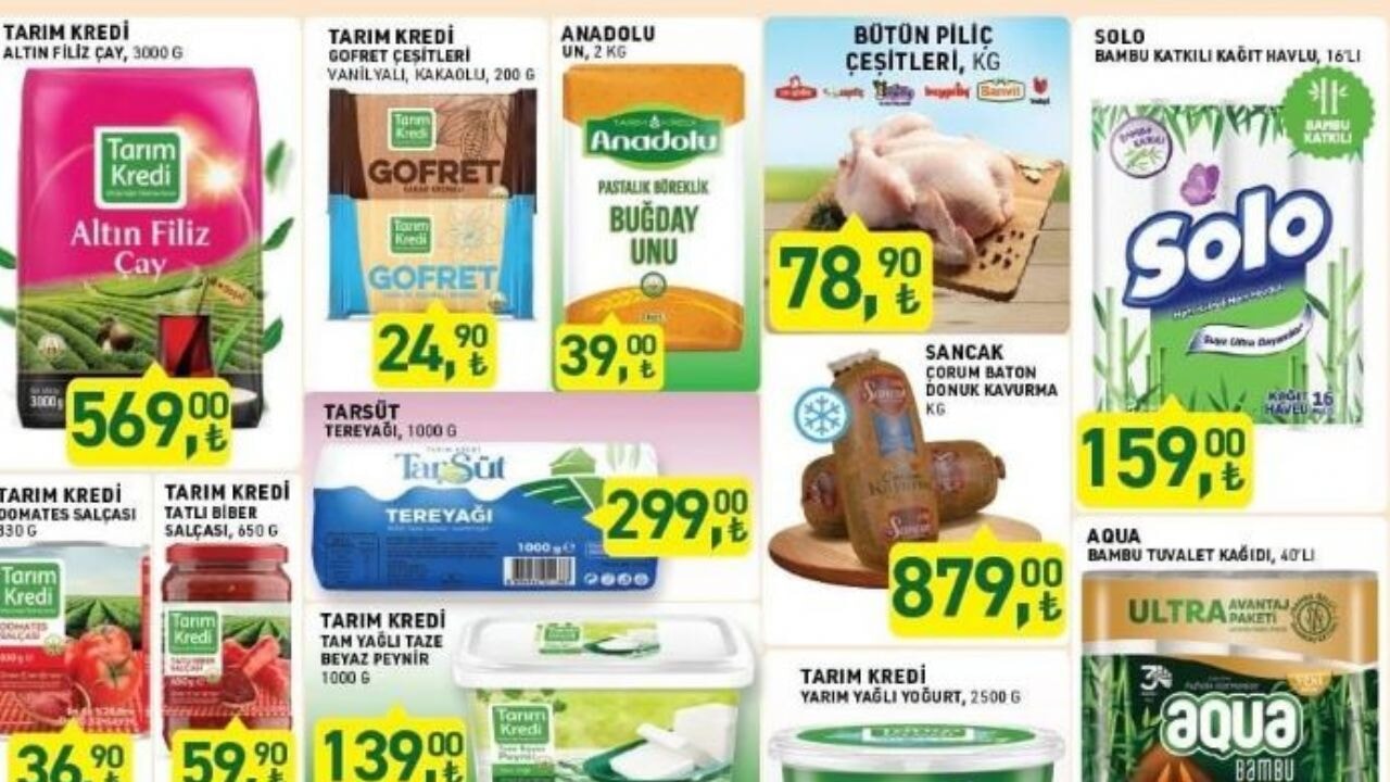 Tarım Kredi KOOP Çiftçi Marketi'nde 27-30 Haziran indirimleri! Temel gıda ve ihtiyaç ürünlerinde fiyat avantajı