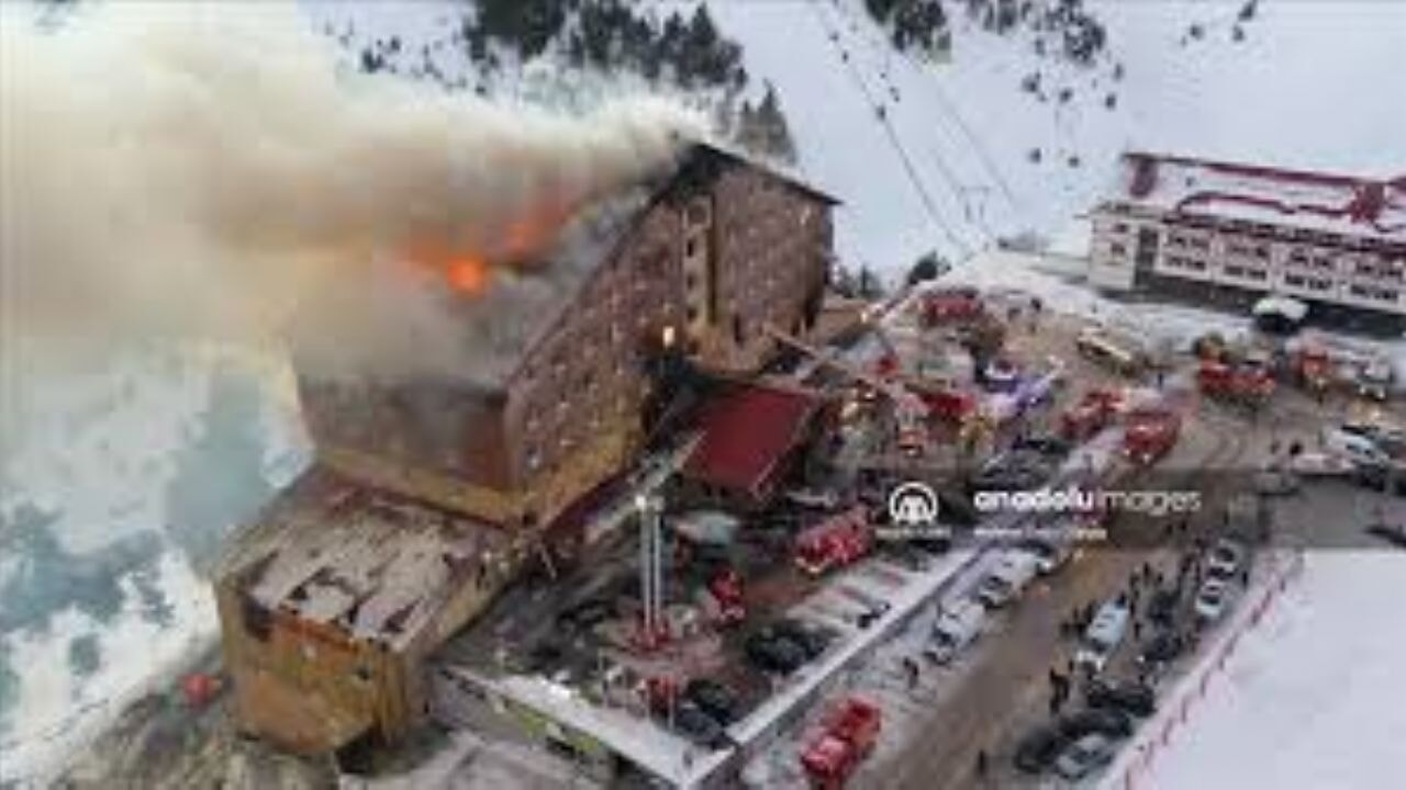 Kartalkaya'daki Grand Kartal Otel yangınında yaşananlara ilişkin yeni görüntülere ulaşıldı