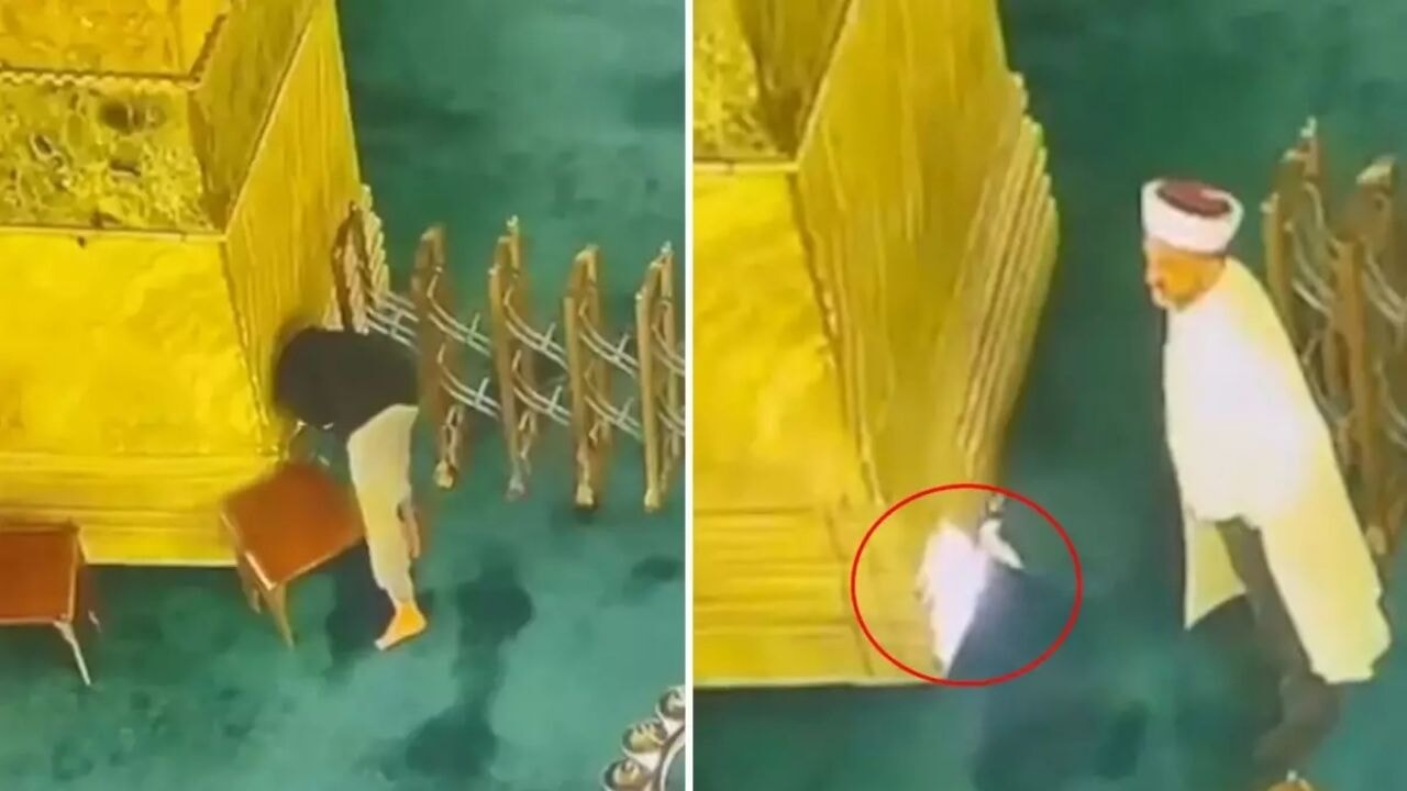 Ayasofya'da Kundaklama Girişimi: Kırmızı Şapkalı Şüpheli Her Yerde Aranıyor