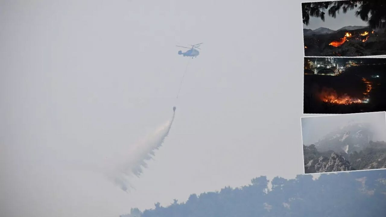 Mersin'in iki ilçesinde orman yangını! Binlerce kişi tahliye edildi