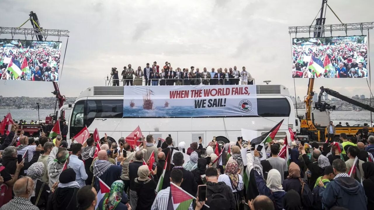 Küresel Sumud Filosu'na Türkiye'den güçlü destek geldi