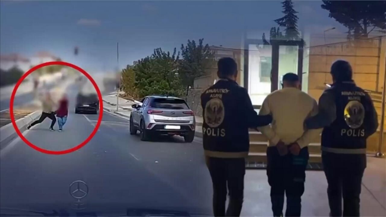 Trafikteki taşlı saldırgan yakalandı
