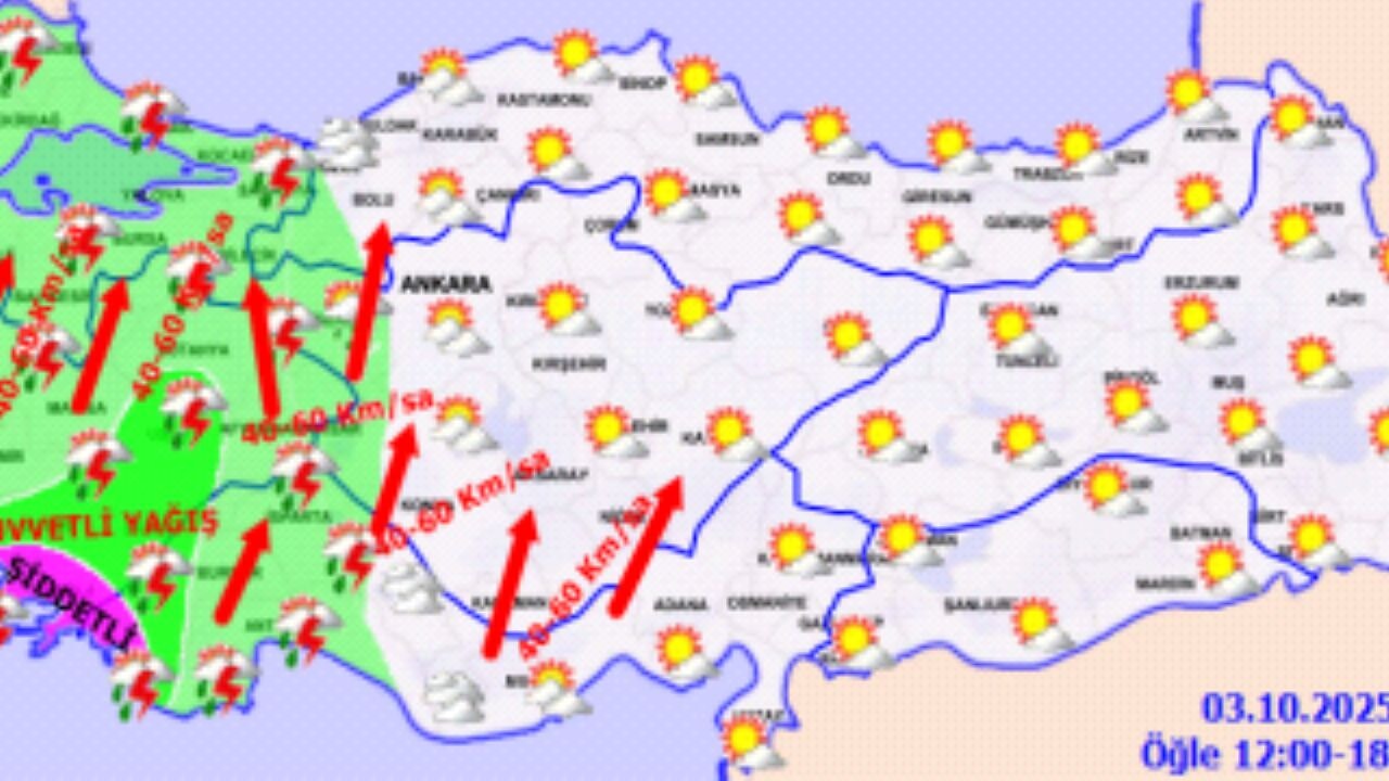 Meteoroloji kuvvetli yağış ve hortum uyarısı yaptı!