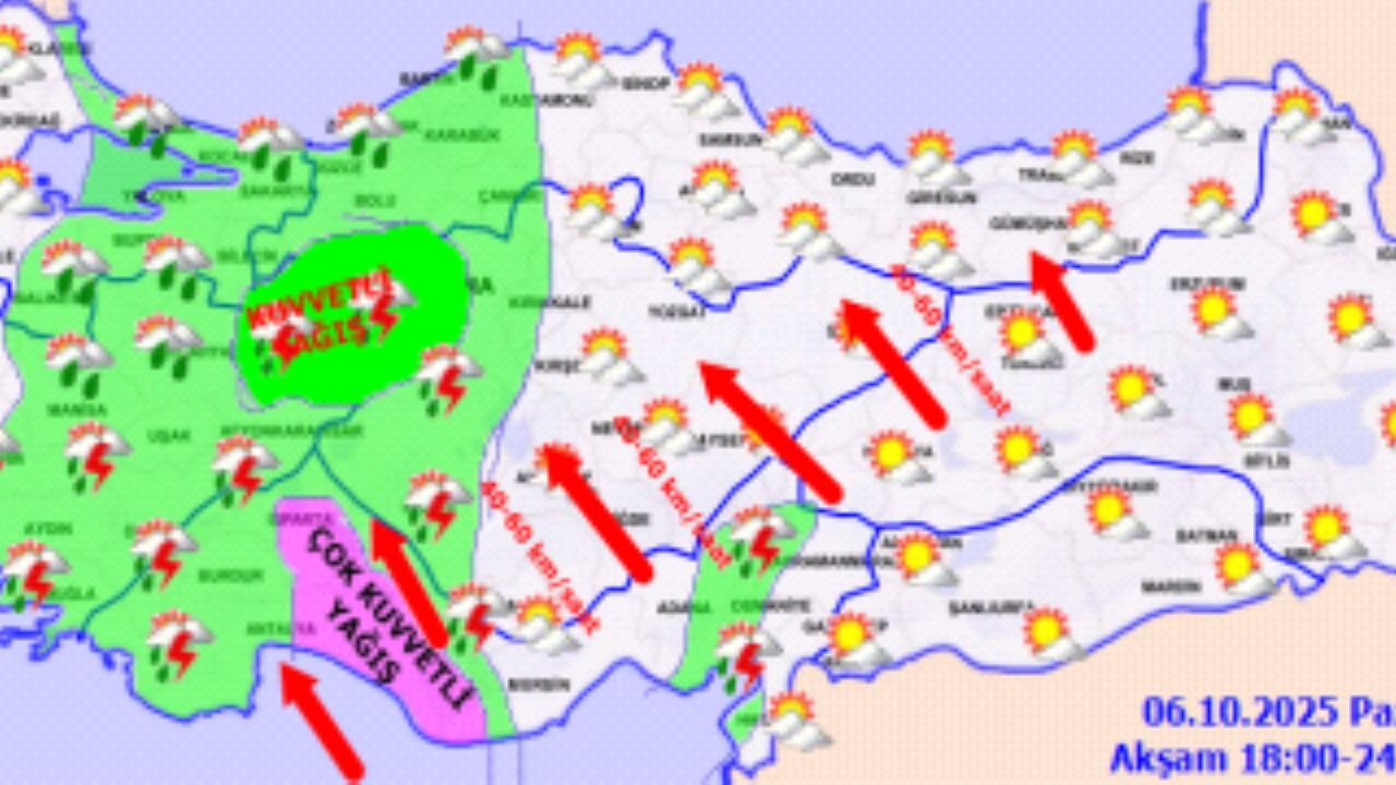 Rüzgar saatte 60 kilometreyi bulacak, tedbir çağrısı yapıldı
