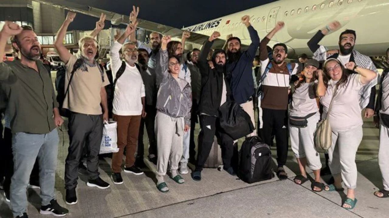 Sumud Filosu aktivisti 15 Türk vatandaşı İstanbul'da
