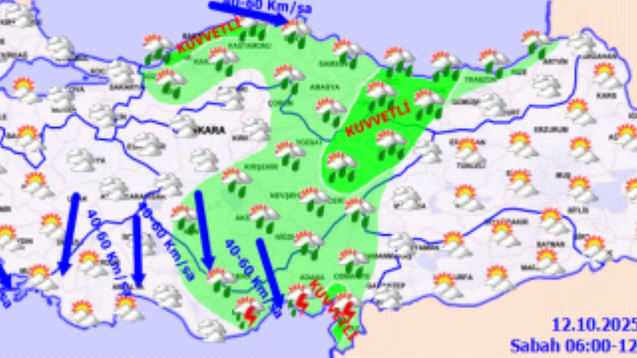 Meteoroloji Genel Müdürlüğü bildirdi! Yurt geneli hava durumu
