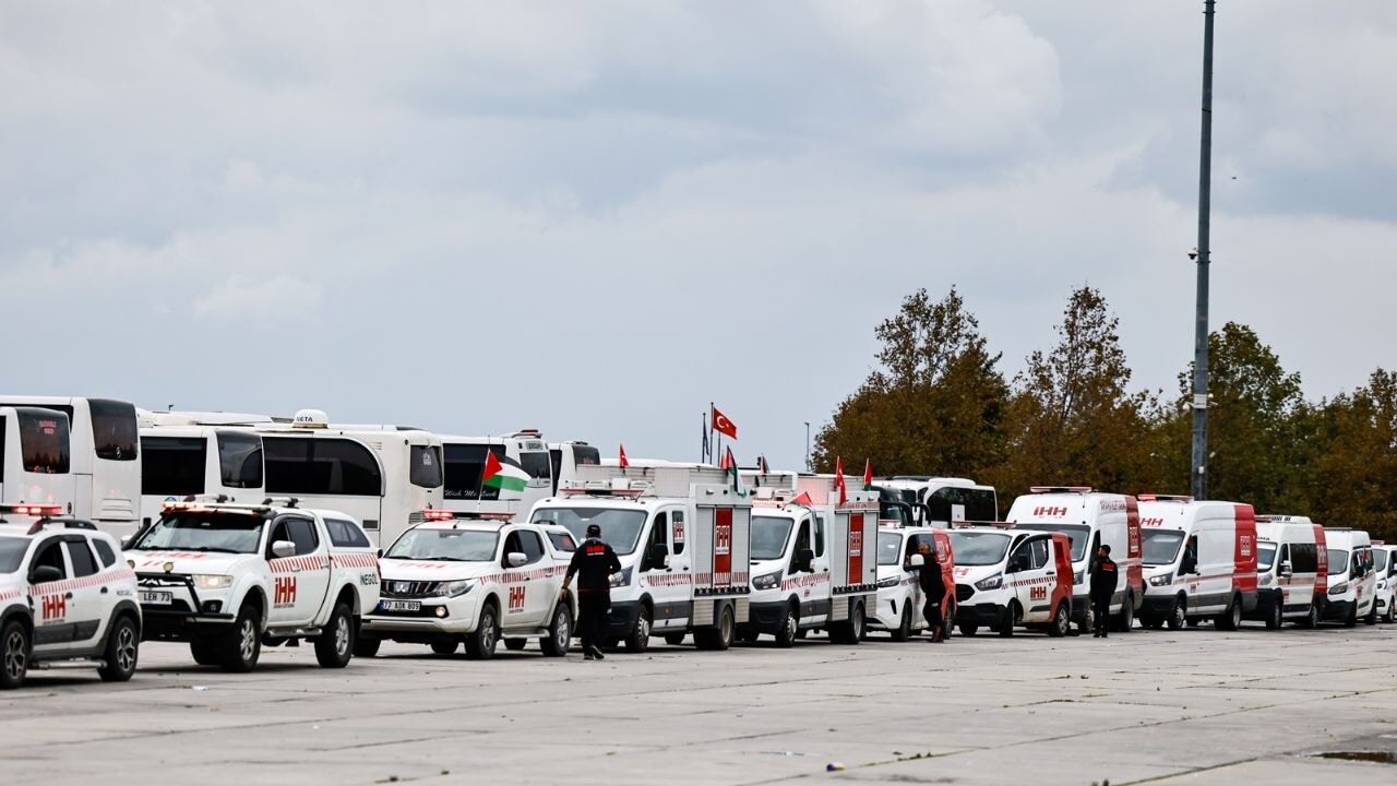 İstanbul'da yüzlerce motosiklet ve araçla büyük Gazze konvoyu