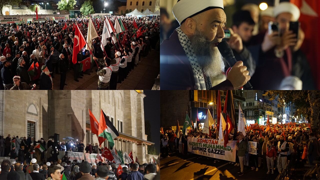 Binlerce Gönül Gazze İçin Ayağa Kalktı: İstanbul'da Vatandaşlar Gazze İçin Yürüdü!
