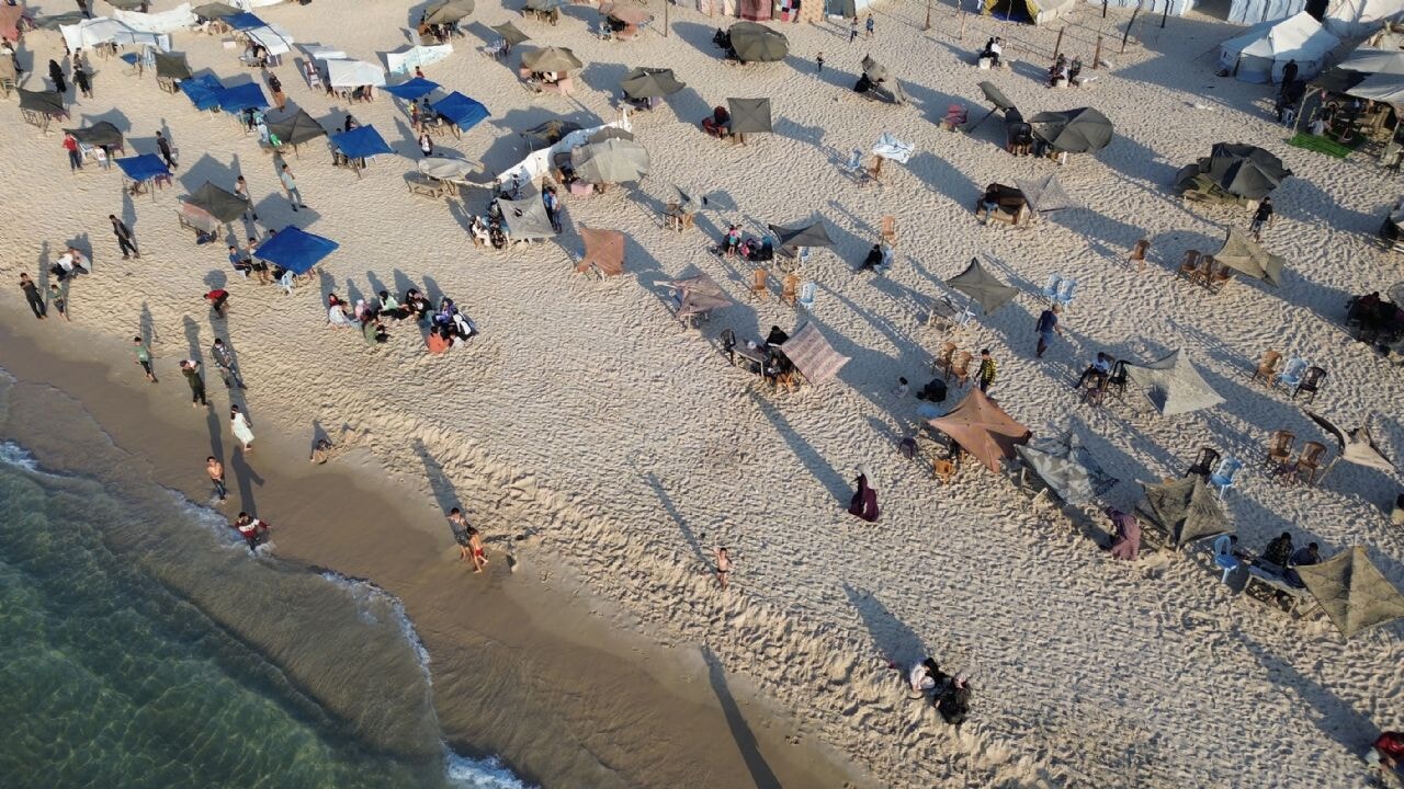 Gazzelilerin direnişi havadan görüntülendi