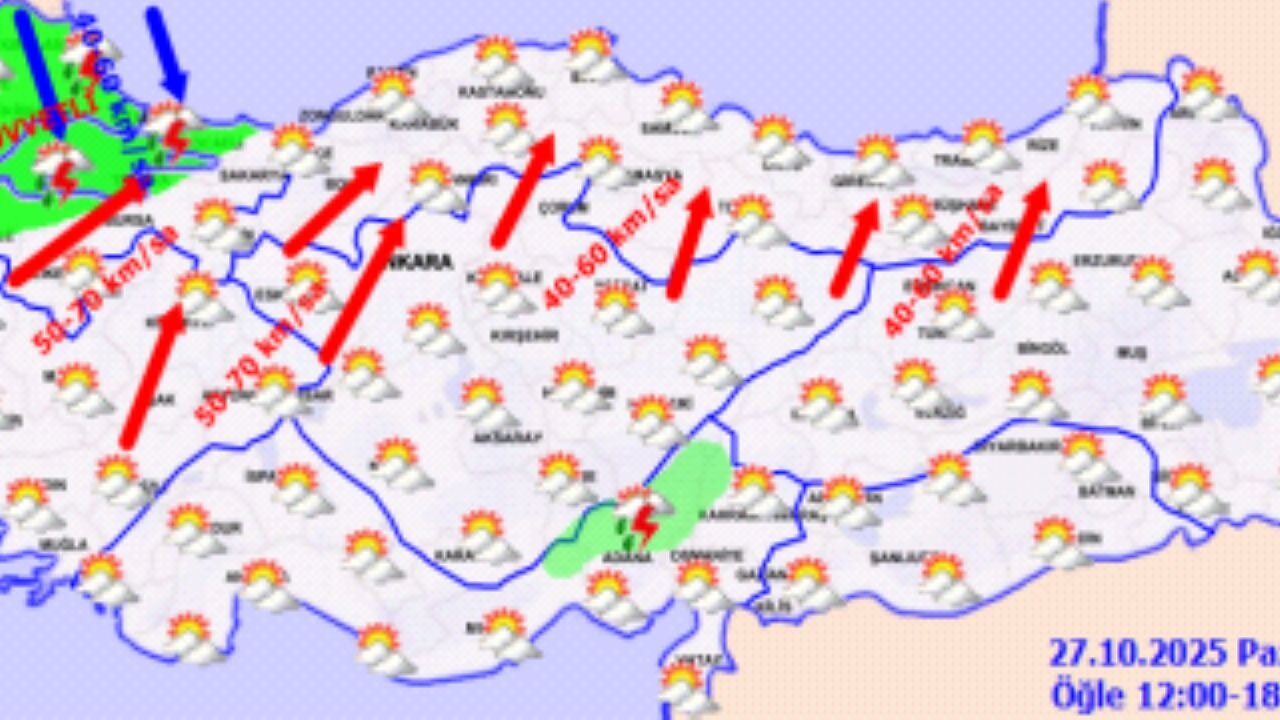 Meteoroloji'den kuvvetli yağış uyarısı