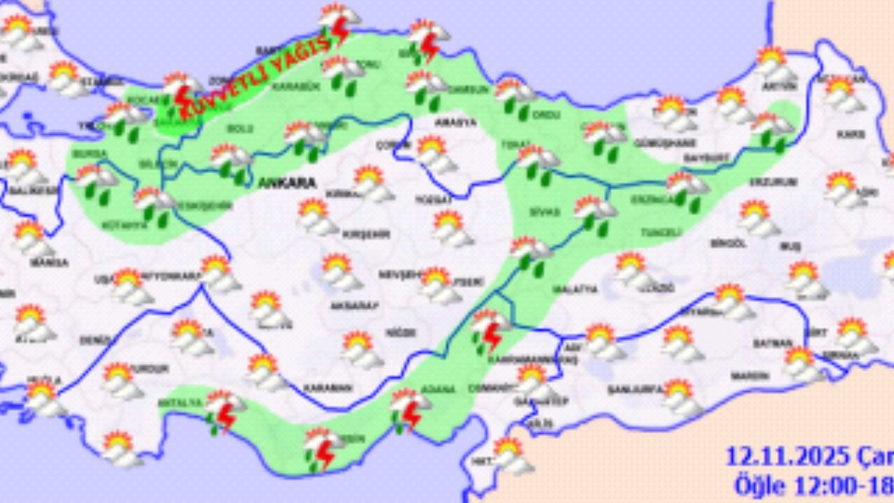 Hava durumu: Kuvvetli sağanak bekleniyor