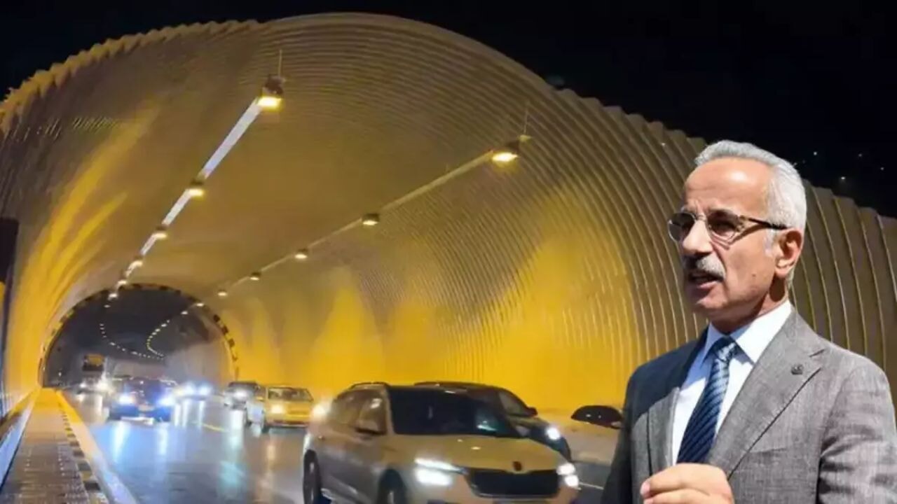 Bakan Uraloğlu, kendi kullandığı araçla Dallıkavak Tüneli'nden geçti