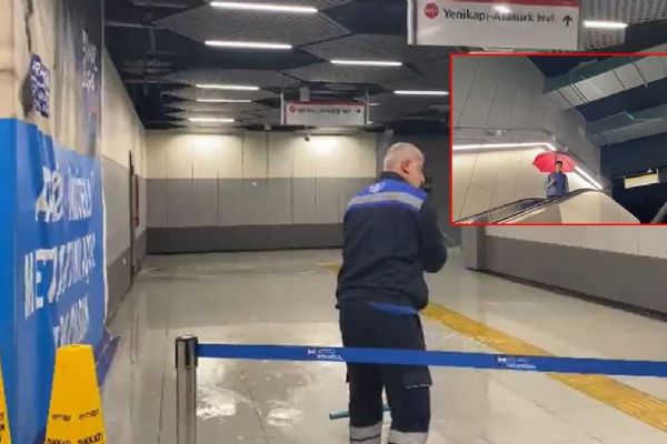 İstanbul'da sağanak çileye dönüştü... Metro istasyonunu su bastı