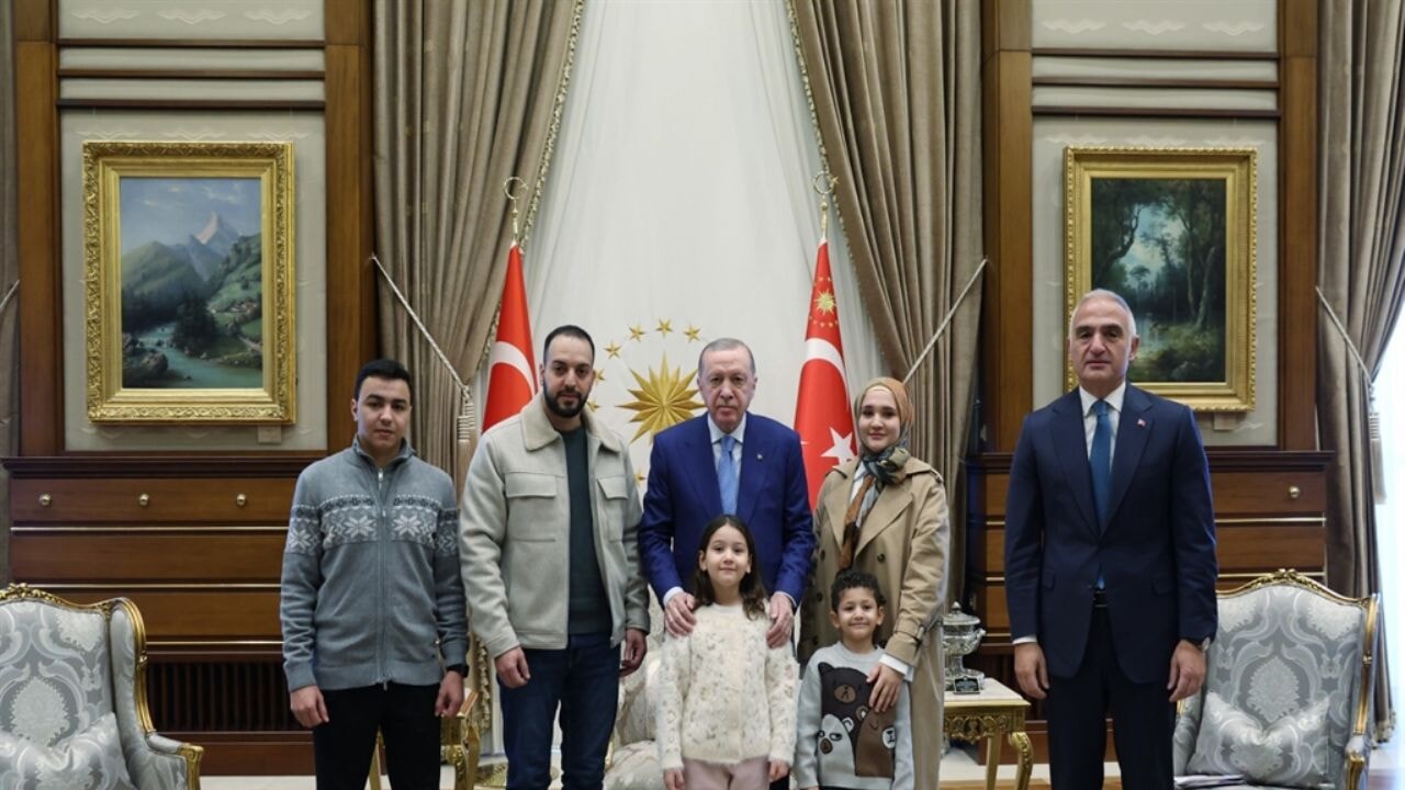 Cumhurbaşkanı Erdoğan, Filistinli Hind Rajab'ın aile ve akrabalarını kabul etti