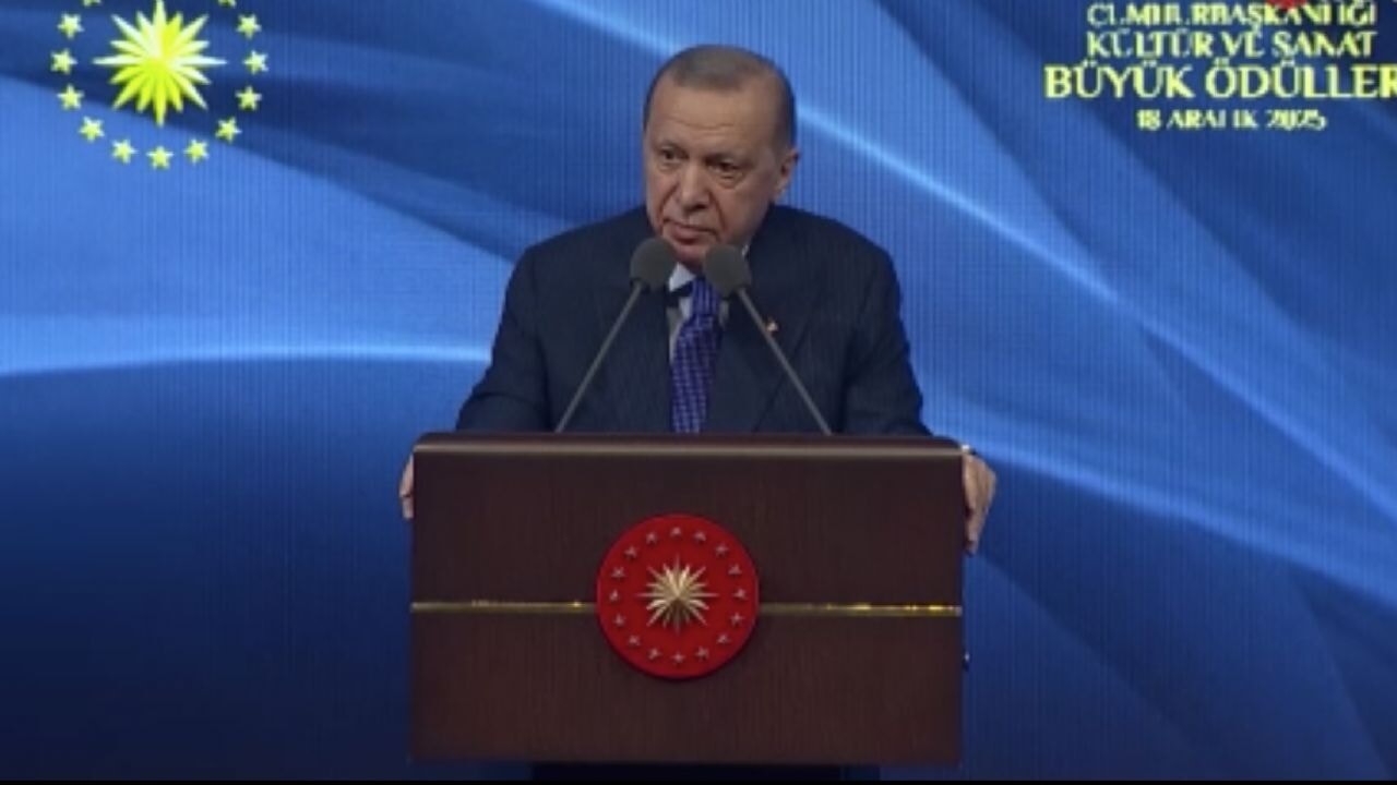 Cumhurbaşkanı Erdoğan, Kültür ve Sanat Büyük Ödülleri töreninde konuştu